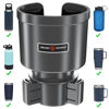 Picture of Upgraded Car Cup Holder Expander Adapter with Offset Adjustable Base, Compatible with Yeti 14/24/36/46oz Ramblers, Hydro Flasks 32/40oz, Other Large Bottles Mugs in 3.5"-4.0", Silver 1 Pack