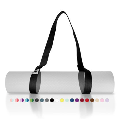 Picture of Tumaz Yoga Mat Strap [MAT NOT Included] (2 Sizes) with Extra Thick & Comfy Delicate Texture, Adjustable Yoga Mat Carrier