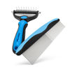 Picture of Maxpower Planet Pet Grooming Rake and Dematting Comb for Dogs - Double Sided Dematting, Undercoat Rake for Dogs - Cat Dematting Tool, Dog Dematting Tools - Reduce Shedding Easily - Blue