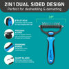 Picture of Maxpower Planet Pet Grooming Rake and Dematting Comb for Dogs - Double Sided Dematting, Undercoat Rake for Dogs - Cat Dematting Tool, Dog Dematting Tools - Reduce Shedding Easily - Blue