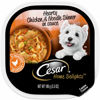 Picture of CESAR HOME DELIGHTS Adult Wet Dog Food Hearty Chicken & Noodle Dinner in Sauce, 3.5 oz. Easy Peel Trays, Pack of 24