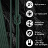 Picture of TECEUM Paracord 550 (750) Dark Emerald Green - 200 ft - 100% Nylon Strong Tactical MIL-SPEC Parachute Cord - Survival Rope Emergency para Cord 11 Strands Core EDC Camping Hiking Military Gear 022а