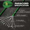 Picture of TECEUM Paracord 550 (750) Green - 50 ft - 4mm - 100% Nylon Strong Tactical MIL-SPEC Parachute Cord - Survival Rope Emergency para Cord 11 Strands Core EDC Camping Hiking Military Gear 025a