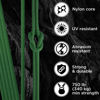 Picture of TECEUM Paracord 550 (750) Green - 50 ft - 4mm - 100% Nylon Strong Tactical MIL-SPEC Parachute Cord - Survival Rope Emergency para Cord 11 Strands Core EDC Camping Hiking Military Gear 025a