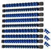 Picture of ALOANES 9 PC ABS Socket Organizer, 1/2 inch, 3/8 inch and 1/4 inch Drive Socket Rail Holders, Heavy Duty Socket Racks, Black Rails with Blue Clips