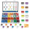 Picture of 266 Pcs Car Fuses Assortment Kit - Blade Fuses Automotive - Standard and Mini Auto Fuse (2A/3A/5A/7.5A/10A/15A/20A/25A/30A/40AMP) Replacement Fuses for Tool/Auto/Boat/Truck/RV Accessories