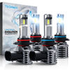 Picture of TECHMAX 9005+9006 Light Bulbs Combo, HB3+HB4 Fog Light Bulbs w/Fan 600% Bright 6500K Wireless Direct Insertion, Pack of 4