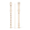 Picture of SWAN Soprano Recorder Instrument for Beginners Student - Baroque Style 8 Hole Flute Detachable 3pcs Descant Recorder with Cleaning Rod and Fingering Chart for Kids over 6 Years Old, Beige