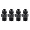 Picture of EVIL ENERGY 6AN Male Flare to 1/8" NPT Pipe Fitting Adapter Aluminum Straight Black 4PCS