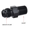 Picture of EVIL ENERGY 6AN Male Flare to 1/8" NPT Pipe Fitting Adapter Aluminum Straight Black 4PCS