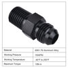 Picture of EVIL ENERGY 6AN Male Flare to 1/8" NPT Pipe Fitting Adapter Aluminum Straight Black 4PCS