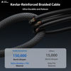 Picture of Guitar Cable 10 ft 2 Pack, Kevlar-Reinforced Nylon Braided 1/4 Instrument Cable, 20 AWG, OFC, Unbalanced TS Quarter Inch Electric Guitar Cord, Bass Guitar AMP Cord with Rean Connectors from Neutrik