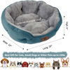 Picture of Asvin Small Dog Bed for Small Dogs, Cat Beds for Indoor Cats, Pet Bed for Puppy and Kitty, Extra Soft & Machine Washable with Anti-Slip & Water-Resistant Oxford Bottom, Teal, 20 inches