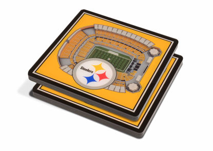 Picture of YouTheFan NFL Pittsburgh Steelers 3D StadiumViews Coasters , 4" x 4"