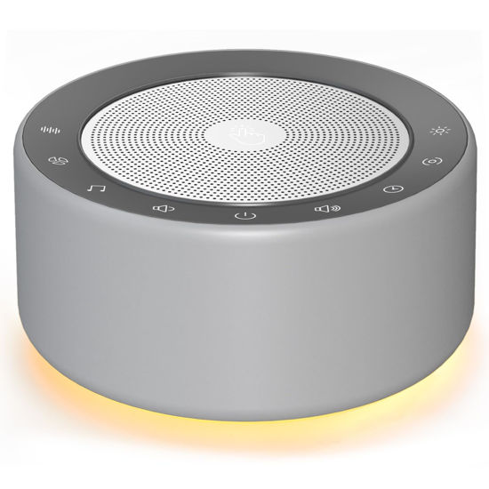 Picture of Nursery Lamp with Sound Machine, Mood Lighting, 7 Colors Night Light, 30 Soothing Sounds, White Noises for Baby, Adults. Timer, Plug in, Memory Function, Touch Control
