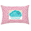 Picture of Little Sleepy Head Toddler Pillow with Pillowcase 13x18 - Kids Pillow for Sleeping - Better Neck Support Ergonomic Pillow and Toddler Pillowcase - Best Pillows for Kids (Alphabet Pink)