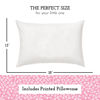 Picture of Little Sleepy Head Toddler Pillow with Pillowcase 13x18 - Kids Pillow for Sleeping - Better Neck Support Ergonomic Pillow and Toddler Pillowcase - Best Pillows for Kids (Alphabet Pink)