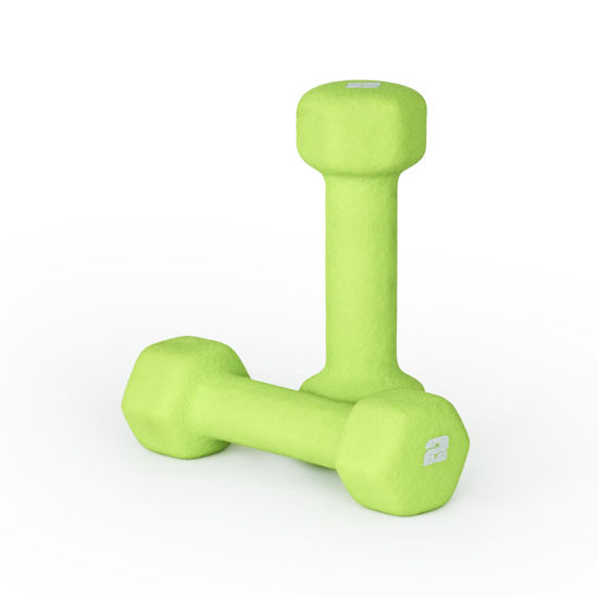 Picture of CAP Barbell Neoprene Dumbbell Weights, 2 lb Pair, Chartreuse