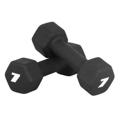 Picture of CAP Barbell Neoprene Dumbbell Weights, 7 lb Pair, Black