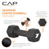 Picture of CAP Barbell Neoprene Dumbbell Weights, 7 lb Pair, Black
