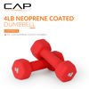 Picture of CAP Barbell Neoprene Dumbbell Weights, 4 lb Pair, Cranberry