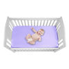 Picture of GUNTAIL 2 Pack Satin Soft Crib Sheet for Baby with Sensitive Hair Silky Baby Mattress Sheet Pink and Violet Unisex 52’’x28’’x8’’ Fitted Sheets