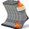 Picture of Buttons & Pleats Premium Merino Wool Hiking Socks Outdoor Trail Crew Socks Charcoal ML