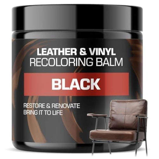 Picture of FORTIVO Black Leather Balm, Leather Repair Kit Furniture, Leather Repair Kits for Couches, Leather Color Restorer for Furniture, Car Seats, Belt, Boots, Leather Paint for Couches, Leather Balm Black