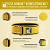 Picture of Self-Locking Weight Lifting Belt - Premium Weightlifting Belt for Serious Functional Fitness, Power Lifting, and Olympic Lifting Athletes - Training Belts for Men and Women (Large, Yellow)