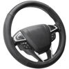 Picture of SEG Direct Car Steering Wheel Cover for F-150 Tundra Range Rover 15.5-16 inch, Black Microfiber Leather