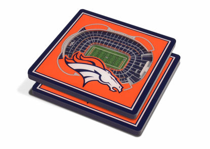 Picture of YouTheFan NFL Denver Broncos 3D StadiumView Coasters - Mile High Stadium