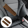 Picture of Amooca Soft Auto Seat Belt Cover Seatbelt Shoulder Pad Cushions 2 PCS for a More Comfortable Driving Universal Fit for All Cars and Backpack Brown