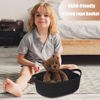 Picture of Poschnor Gift Basket Empty with Gift Bags and Ribbons, Halloween Basket, Basket for gifts, 12"X 8" X 5" Small Woven Rope Basket, Toy Basket for Baby and Pet, Black