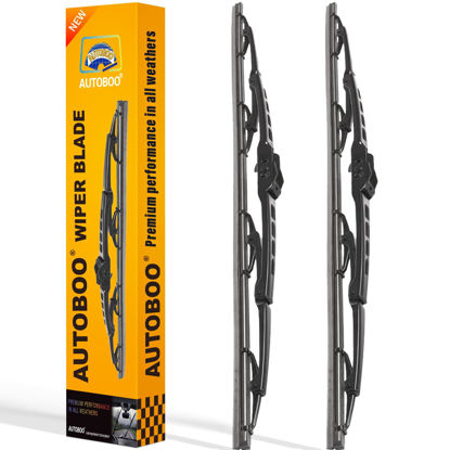 Picture of AUTOBOO 19"+19" Windshield Wiper Blade Sets Replacement for Dodge Nitro 2007 2008 2009 2010 2011 -Original Factory Quality (Pack of 2)