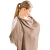 Picture of Konssy Muslin Nursing Cover for Baby Breastfeeding, Breathable 100% Cotton Breastfeeding Cover with Rigid Hoop for Mother Nursing Apron, Multi-use Carseat Canopy (Brown)