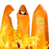 Picture of DIBBATU Fireproof Cloak, Fire Escape Cloak, Extra Big Fireproof Fiber Cape, Emergency Used as A Fire Blanket, Head Protection Fire Escape kit for Household, Office Home (Orange, 72 * 70in)