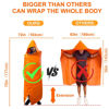 Picture of DIBBATU Fireproof Cloak, Fire Escape Cloak, Extra Big Fireproof Fiber Cape, Emergency Used as A Fire Blanket, Head Protection Fire Escape kit for Household, Office Home (Orange, 72 * 70in)
