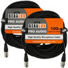 Picture of Gearlux XLR Microphone Cable, Fully Balanced, Male to Female, 100 Feet - 2 Pack
