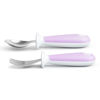 Picture of Munchkin® Raise™ Toddler Fork and Spoon Utensil Set, Rest Keeps Tip Off Table, BPA Free, 6 Pack, Purple