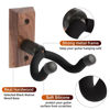 Picture of Guitar Wall Mount, Guitar Hangers hooks Bracket Holder Stand for Acoustic and Electric Guitars Bass Banjo Mandolin, Black Walnut Wood base by VEINTICO.