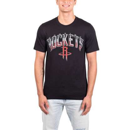 Picture of Ultra Game Men's Standard Arched Plexi Short Sleeve Tee Shirt, Black, Large