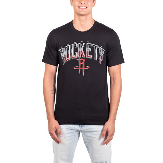 Picture of Ultra Game Men's Standard Arched Plexi Short Sleeve Tee Shirt, Black, Large