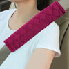 Picture of Amooca Soft Auto Seat Belt Cover Seatbelt Shoulder Pad Cushions 2 PCS for a More Comfortable Driving Universal Fit for All Cars and Backpack Wine Red