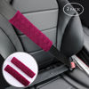 Picture of Amooca Soft Auto Seat Belt Cover Seatbelt Shoulder Pad Cushions 2 PCS for a More Comfortable Driving Universal Fit for All Cars and Backpack Wine Red