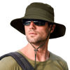 Picture of 2 Pack Sun Hats for Men Women Fishing Hat UPF 50+ Breathable Wide Brim Summer UV Protection Hat Black/Army Green