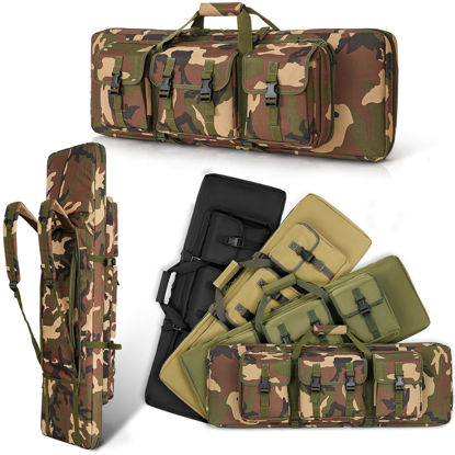 Picture of DULCE DOM 42 inch Double Case Soft Bag Gun Case, Perfect for Pistol Storage and Transportation, All Around Shooting Range Rifle Backpack, Indoor Outdoor