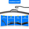 Picture of RAINTOK Windshield Wiper Blades Replacement for Dodge Caliber 2007 2008 2009 2010 2011 2012 Original Factory Quality Front Rear Wipers Blade Set for My Car - 24" 17" 10" (Pack of 3)