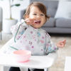 Picture of Bumkins Sleeved Bib for Girl or Boy, Baby and Toddler for 6-24 Mos, Essential Must Have for Eating, Feeding, Baby Led Weaning Supplies, Long Sleeve Mess Saving Food Catcher, 2-pk Floral and Lace