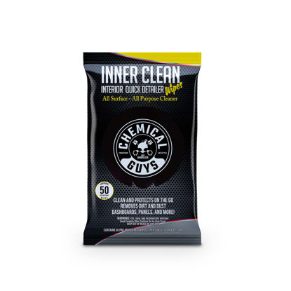 Picture of Chemical Guys PMWSPI66350 InnerClean Interior Quick Detailer & Protectant Wipes Mega 50 Pack, Safe for Cars, Trucks, SUVs, Jeeps, Motorcycles, RVs & More, (50 Ct)