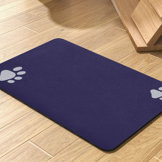 Picture of Pet Feeding Mat-Absorbent Dog Mat for Food and Water Bowl-No Stains Quick Dry Dog Water Dispenser Mat-Dog Accessories Pet Supplies-Dog Water Bowl for Messy Drinkers